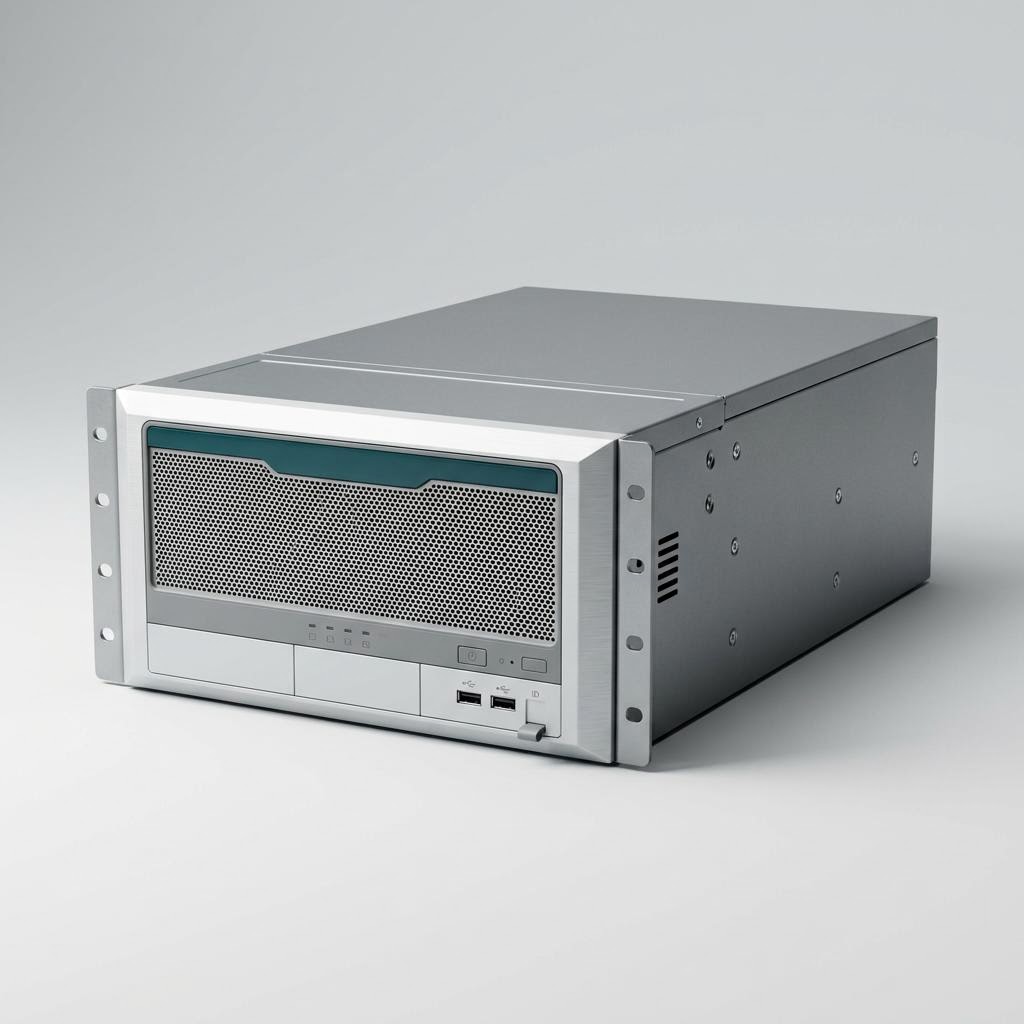 Illustrative product render of Entry GPU Server (4U, 2-GPU)