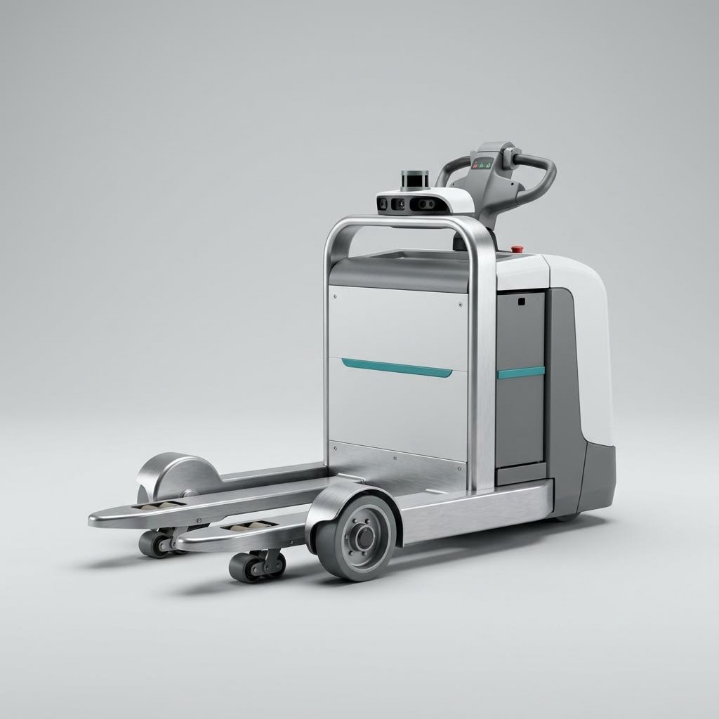 Illustrative product render of Autonomous Pallet Truck