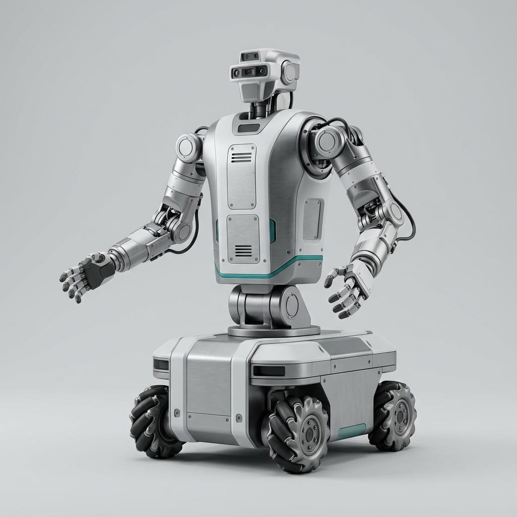 Illustrative product render of Wheeled Humanoid Manipulator