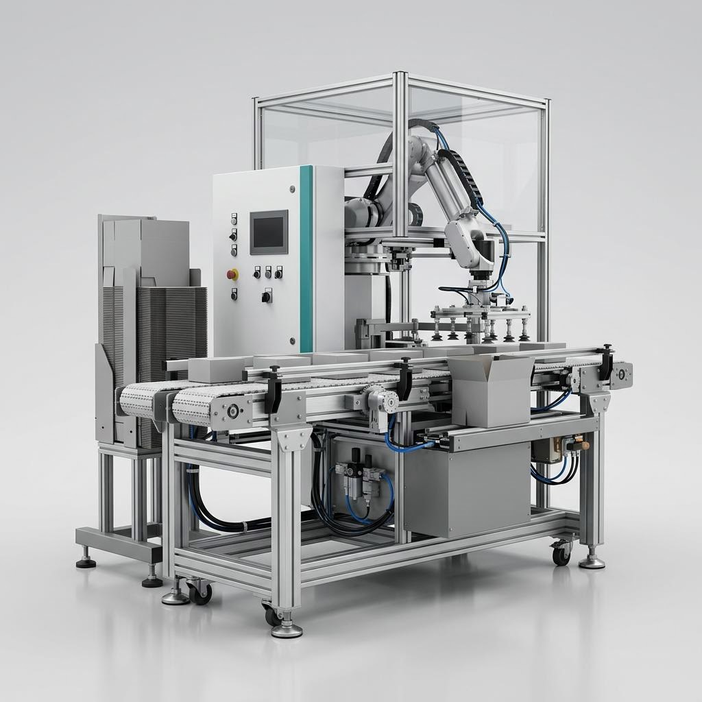 Illustrative product render of End-of-Line Packaging