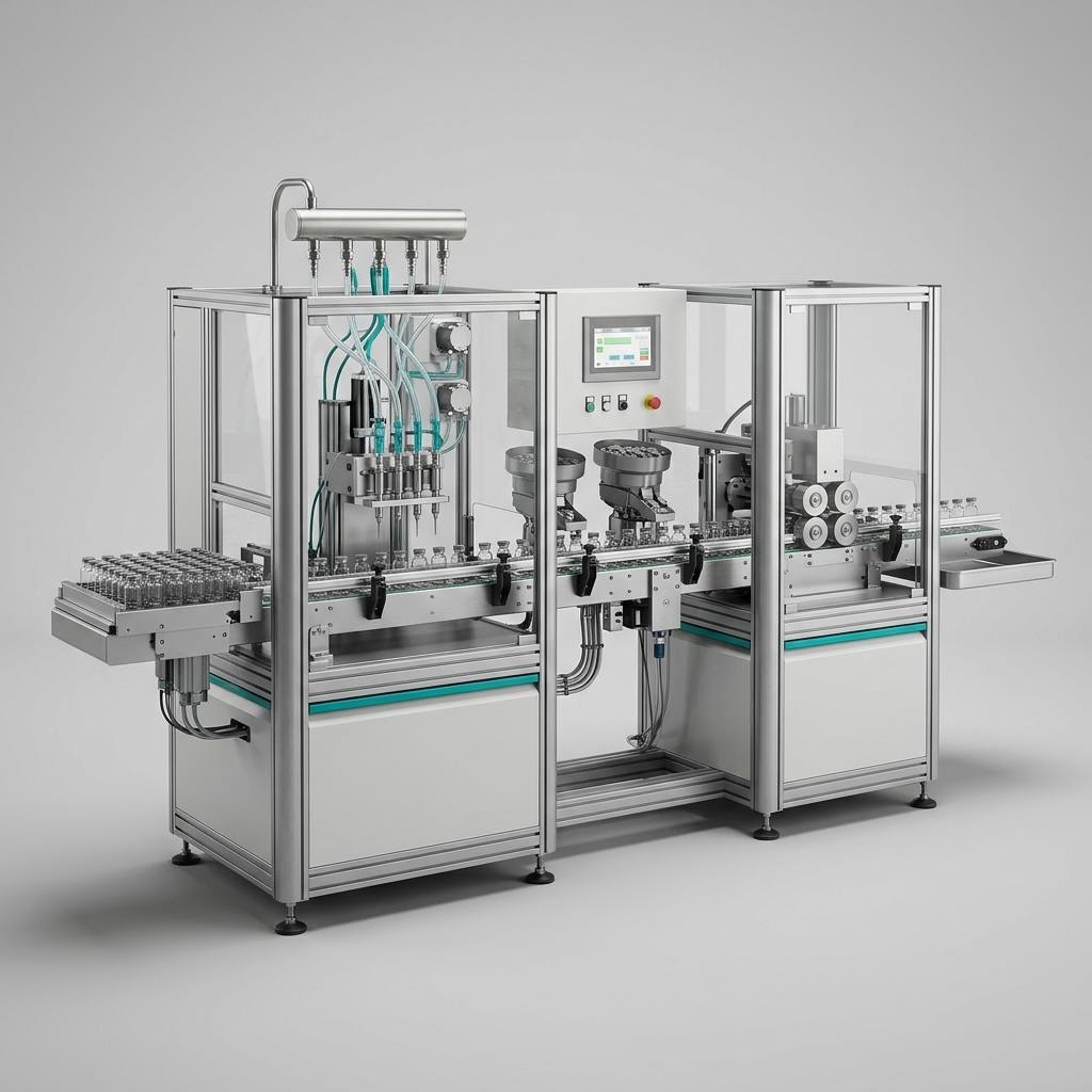 Illustrative product render of Reagent Filling & Sealing Lines
