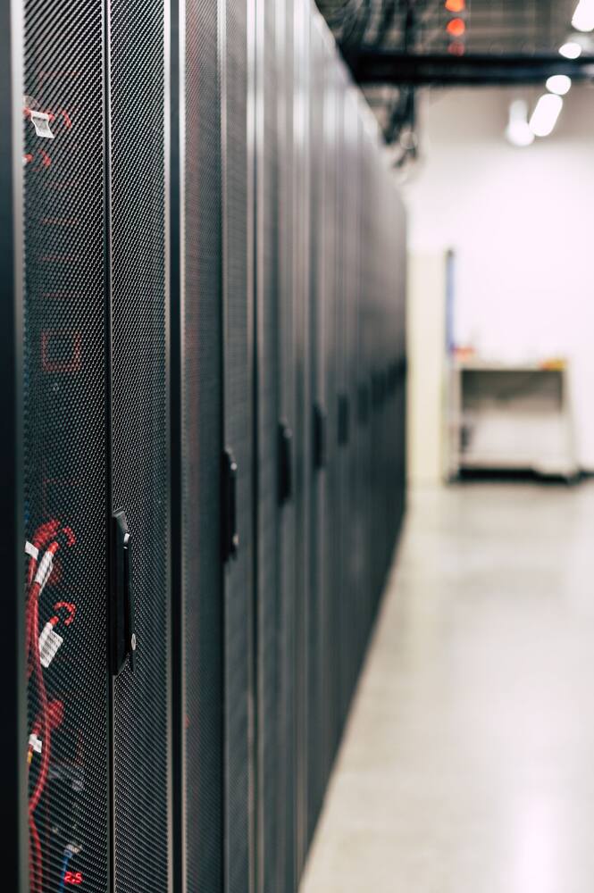Server racks in a data centre